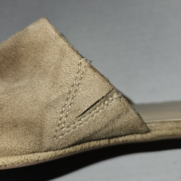 Banana Republic Soft Faux Suede Mule Light Taupe Size 8.5 - Picture 9 of 11